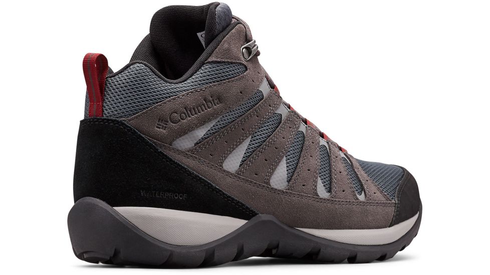 Columbia Redmond V2 Mid Waterproof Hiking Boots - Mens, Graphite, Red Jasper, Medium, 8, 1865081053-8