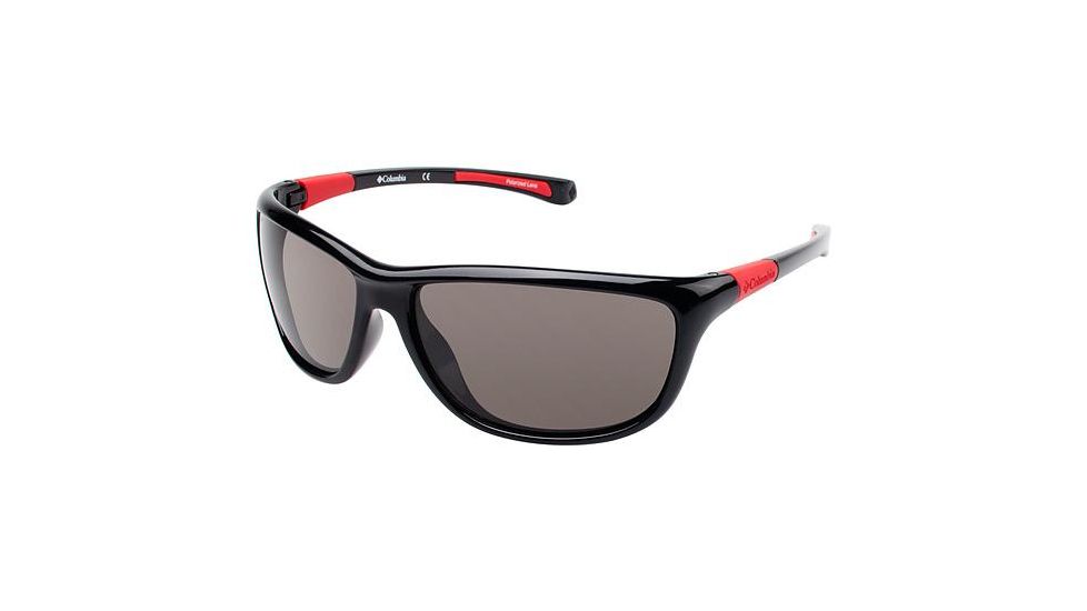 Columbia RIGA Sunglasses - Frame BLACK/RED, Lens Color Smoke CBRIGA01