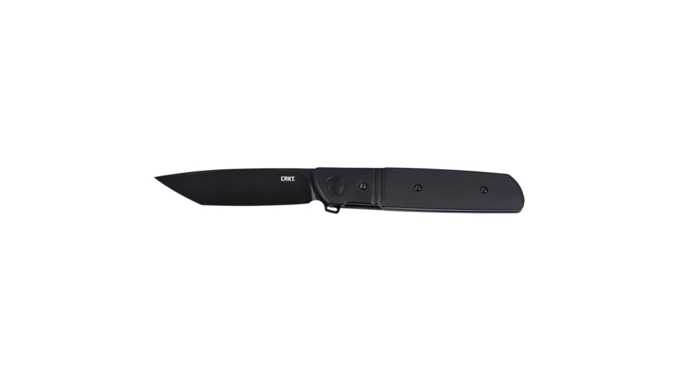 CRKT Bamboozled Assisted Opening Folding Knife, 3.34in, D2, Tanto, G10 Black Handle, 5720K