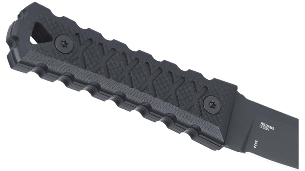 CRKT HZ4 Fixed Blade Knife, 4.76in, SK-5, Trailing Point, G10 Black Handle, 2924