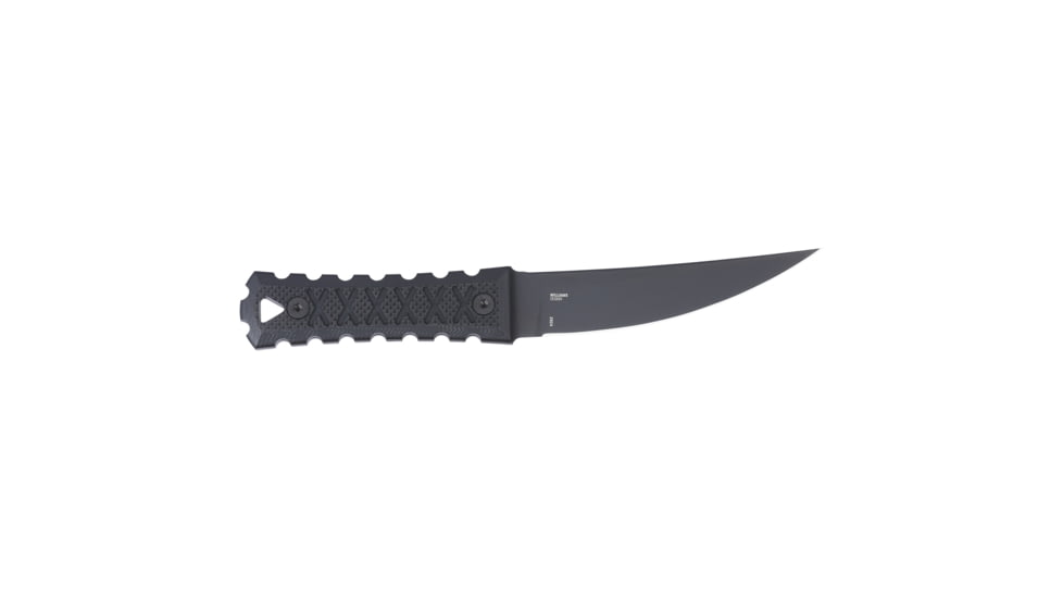 Columbia River Knife &amp; Tool HZ4, Fixed Blade Knife, 4.76" Trailing Point Blade, SK-5 Blade Steel, 8.88" Overall Length, Titanium Nitride Finish, Black, Black G10 Grips, Includes Sheath, 2924