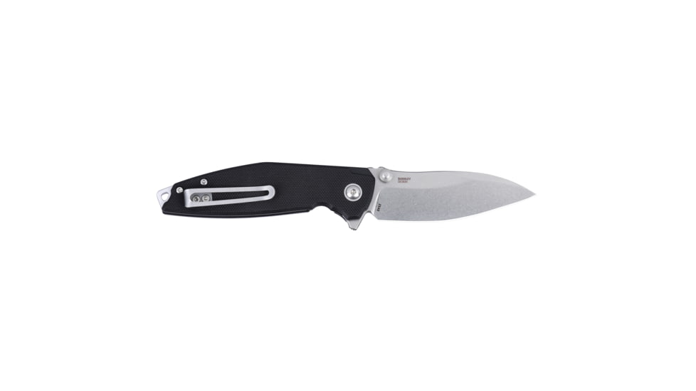 Columbia River Knife &amp; Tool Ibis, Folding Knife, 3.09" Drop Point Blade, D2 Blade Steel, 7.25" Overall Length, Stone Wash Finish, Silver, Black G10 Handle, Liner Lock, 2540