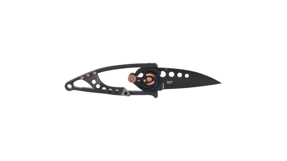 Columbia River Knife &amp; Tool Snap Lock, Folding Knife, 2.55" Wharncliffe Blade, 420J2 Blade Steel, 6.25" Overall Length, Titanium Nitride Finish, Black, Snap Lock, 5102NK