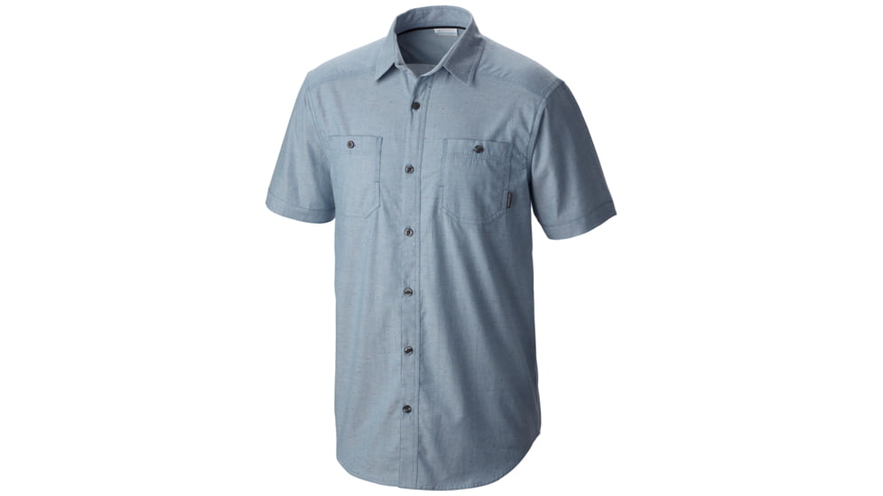 Columbia Sage Butte Short Sleeve Shirt - Men's -Steel Neps-Large