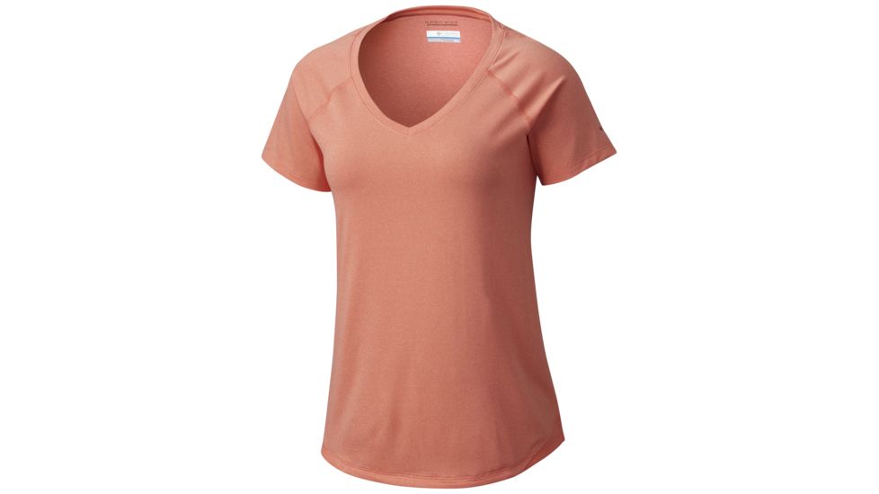 Columbia Saturday Trail II Knit Short Sleeve Shirt - Women's-Lychee Heather-X-Large