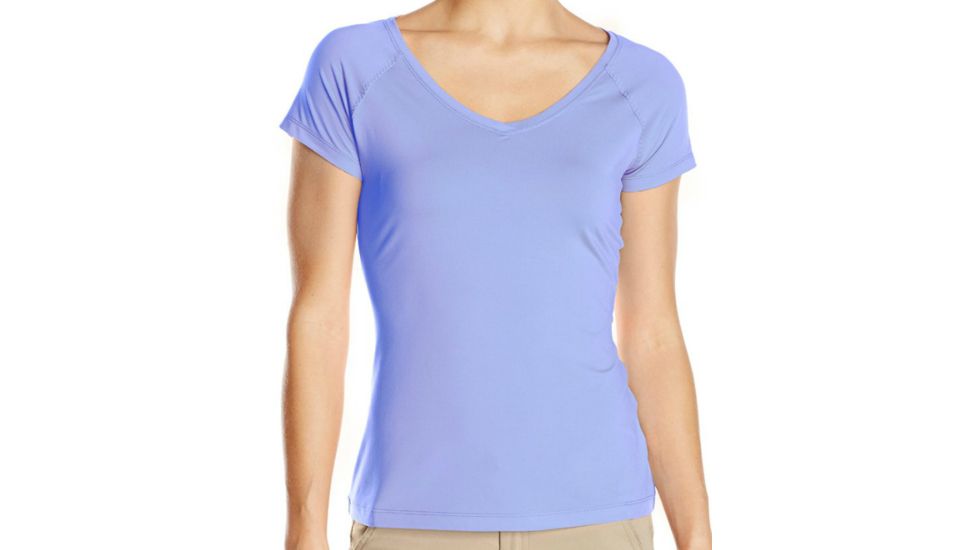 Columbia Saturday Trail Short Sleeve Knit Shirt - Womens-Pale Purple-Large 280294