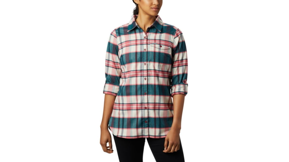 Columbia Silver Ridge 2.0 Flannel Tunic - Womens, Beet Plaid, Medium, 1865131607-M