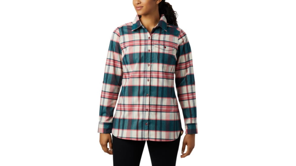 Columbia Silver Ridge 2.0 Flannel Tunic - Womens, Beet Plaid, Medium, 1865131607-M