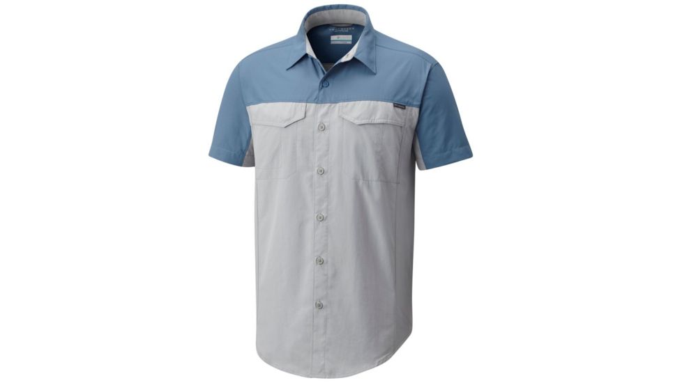 Columbia Silver Ridge Blocked Short Sleeve Shirt - Mens, Columbia Grey, Steel, L 1768771039L
