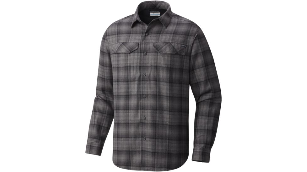Columbia Silver Ridge Flannel Long Sleeve Shirt - Men's-Black-Small