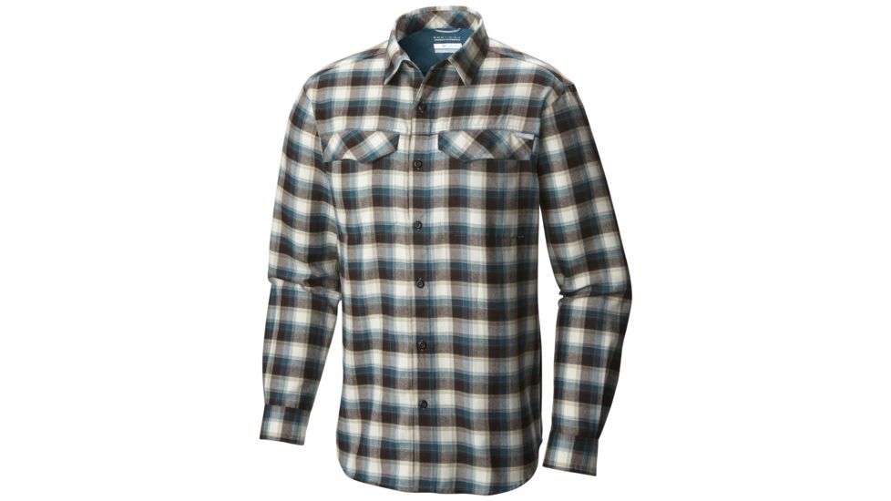 Columbia Silver Ridge Flannel Long Sleeve Shirt - Men's-Deep Water Mid Plaid-XX-Large