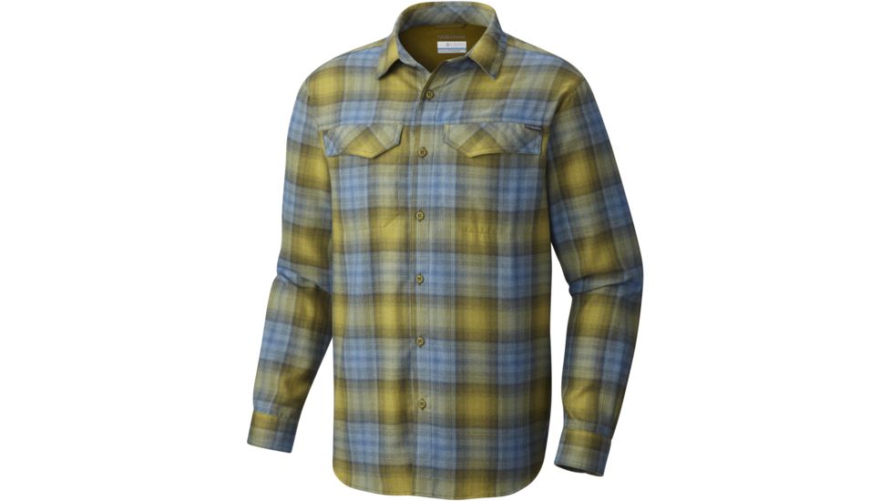 Columbia Silver Ridge Flannel Long Sleeve Shirt - Men's-Mossy Green-Large