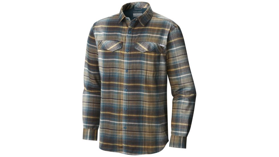Columbia Silver Ridge Flannel Long Sleeve Shirt - Men's-New Cinder Ombre Plaid-Small