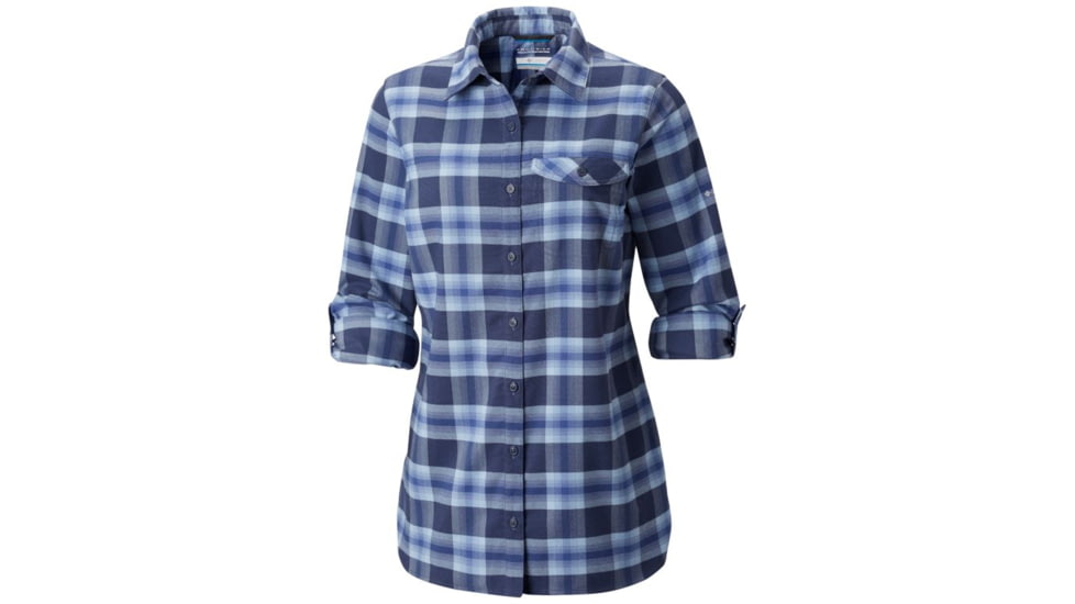 Columbia Silver Ridge Flannel Tunic, Nocturnal Plaid, Extra Small - Womens, 1802611466-XS