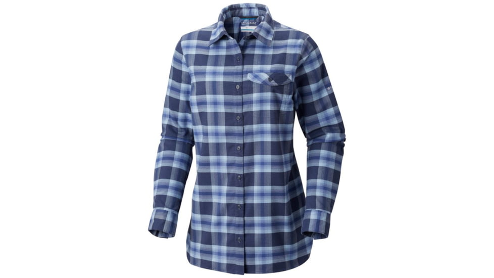 Columbia Silver Ridge Flannel Tunic, Nocturnal Plaid, Extra Small - Womens, 1802611466-XS