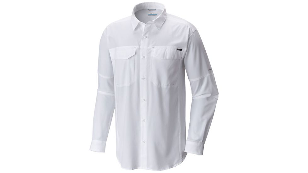 Columbia Silver Ridge Lite Long Sleeve Shirt - Mens, White, Small, 1654321100-S
