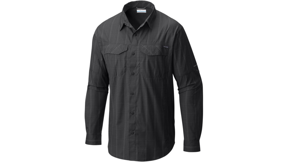 Columbia Silver Ridge Lite Plaid Long Sleeve - Men's -Black-Small