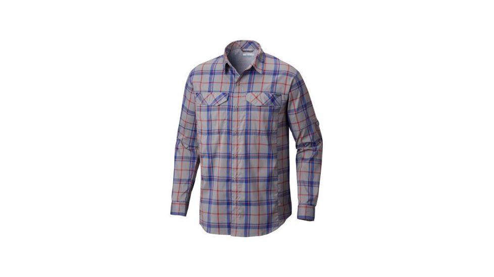 Columbia Silver Ridge Lite Plaid Long Sleeve - Mens, Boulder Large Plaid, Extra Large, 1711581003-XL