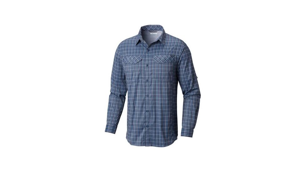Columbia Silver Ridge Lite Plaid Long Sleeve - Mens, Dark Mountain Plaid, Extra Large, 1711581479-XL