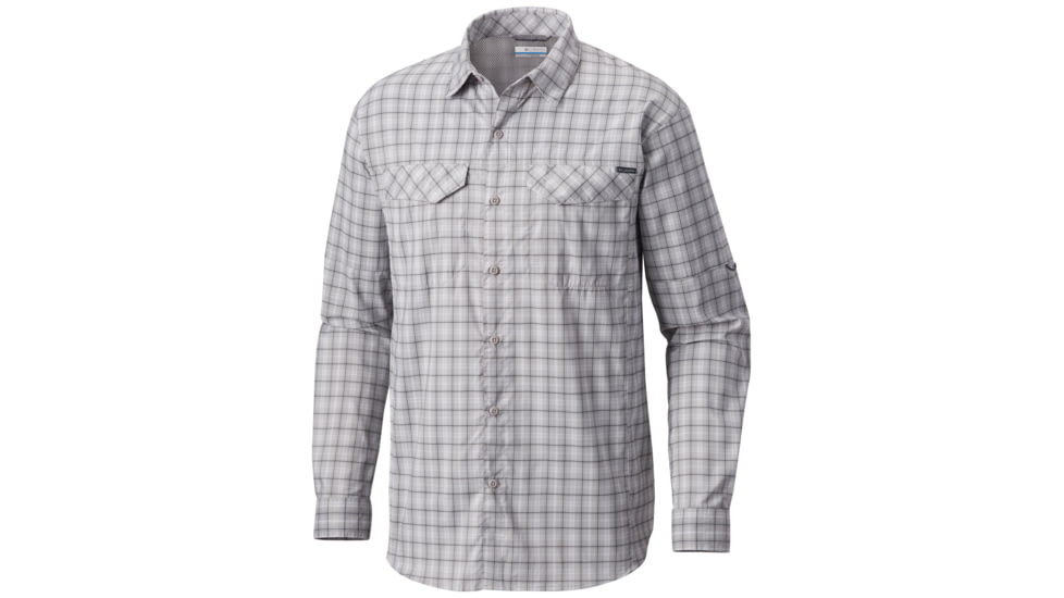 Columbia Silver Ridge Lite Plaid Long Sleeve Shirt - Mens, Graphite Plaid, S, 1711581053S