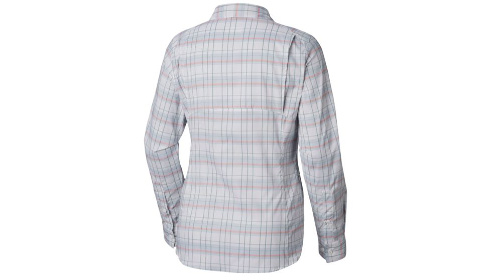 Columbia Silver Ridge Lite Plaid Long Sleeve Shirt - Womens, Cirrus Grey Small Plaid, Large, 1710561032-L