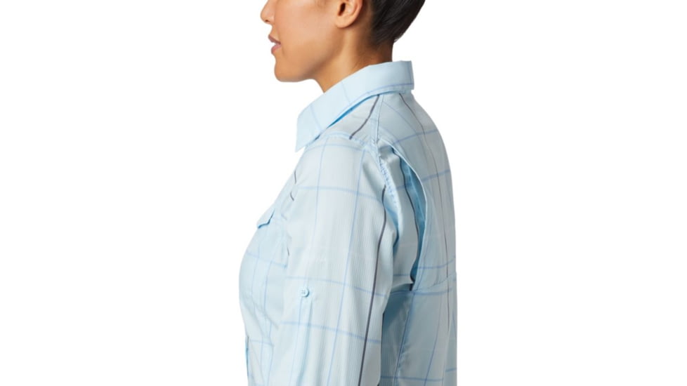 Columbia Silver Ridge Lite Plaid Long Sleeve Shirt - Womens, Pale Blue Large Plaid, Medium, 1710561470-M