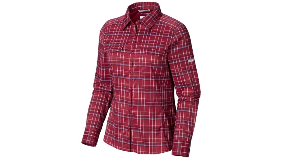 Columbia Silver Ridge Lite Plaid Long Sleeve Shirt - Womens, Wine Berry Small Plaid, Small, 1710561550-S