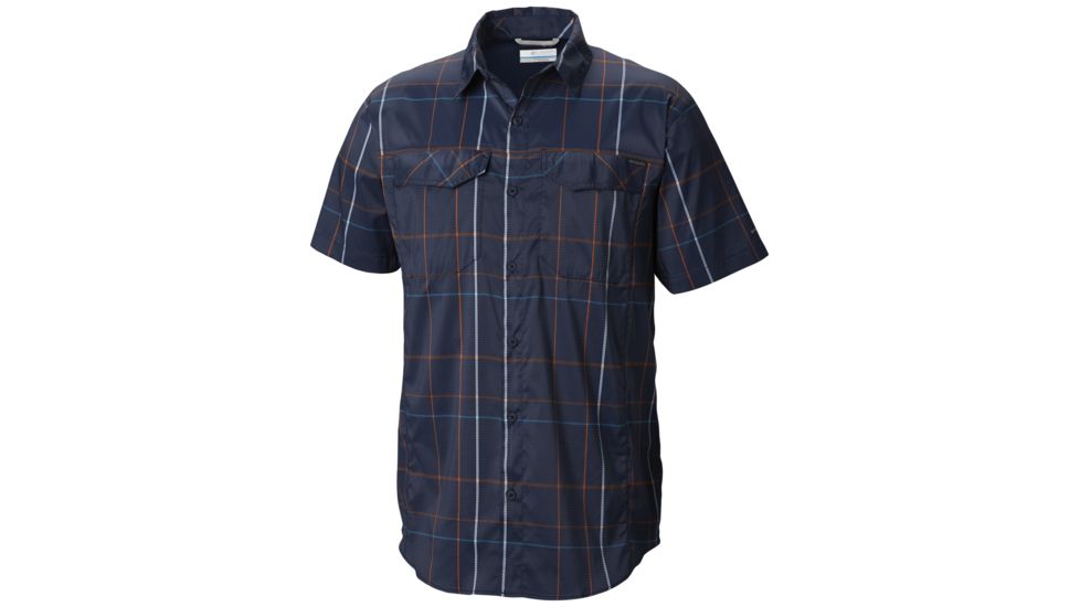 Columbia Silver Ridge Lite Plaid Short Sleeve - Mens, Collegiate Navy Large Plaid, Large, 1711591464-L