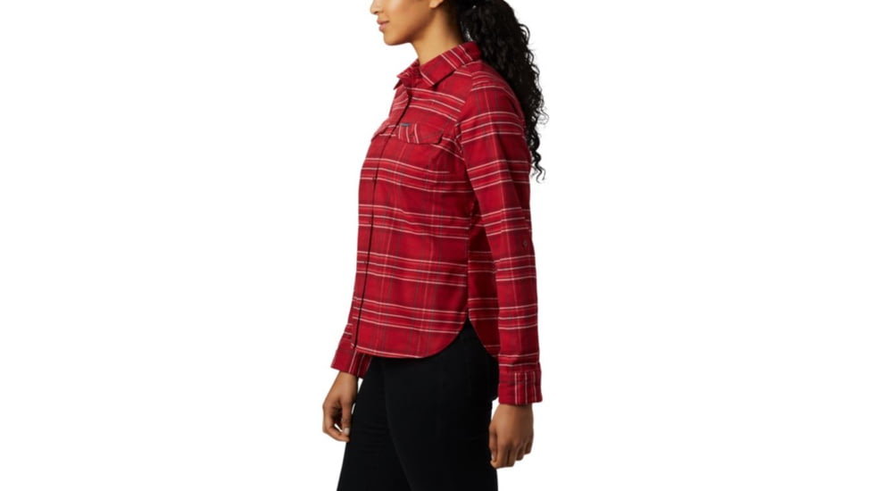 Columbia Silver Ridge Long Sleeve Flannel - Womens, Beet Plaid, Extra Small, 1740471607-XS