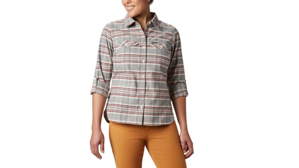 Columbia Silver Ridge Long Sleeve Flannel - Womens, Chalk Plaid, Extra Small, 1740471191-XS