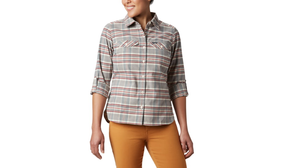 Columbia Silver Ridge Long Sleeve Flannel - Womens, Chalk Plaid, Extra Small, 1740471191-XS