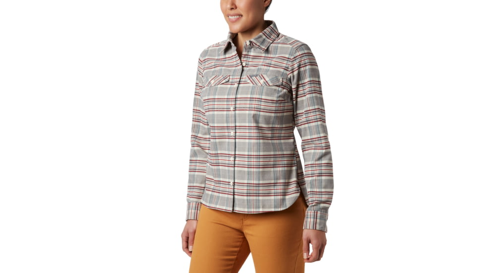 Columbia Silver Ridge Long Sleeve Flannel - Womens, Chalk Plaid, Extra Small, 1740471191-XS