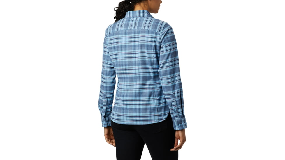 Columbia Silver Ridge Long Sleeve Flannel - Womens, Crystal Blue Plaid, Medium, 1740471484-M