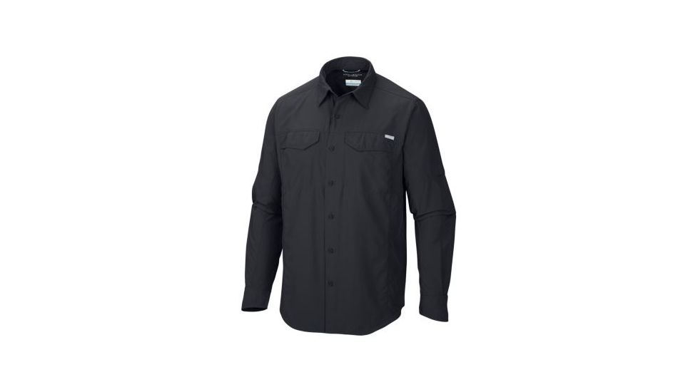 Columbia Silver Ridge Long Sleeve Shirt - Mens, Black, Medium, 1441581010-M