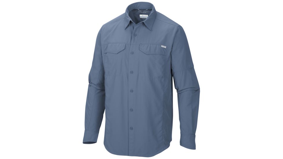 Silver Ridge Long Sleeve Shirt - Mens-Steel-Small