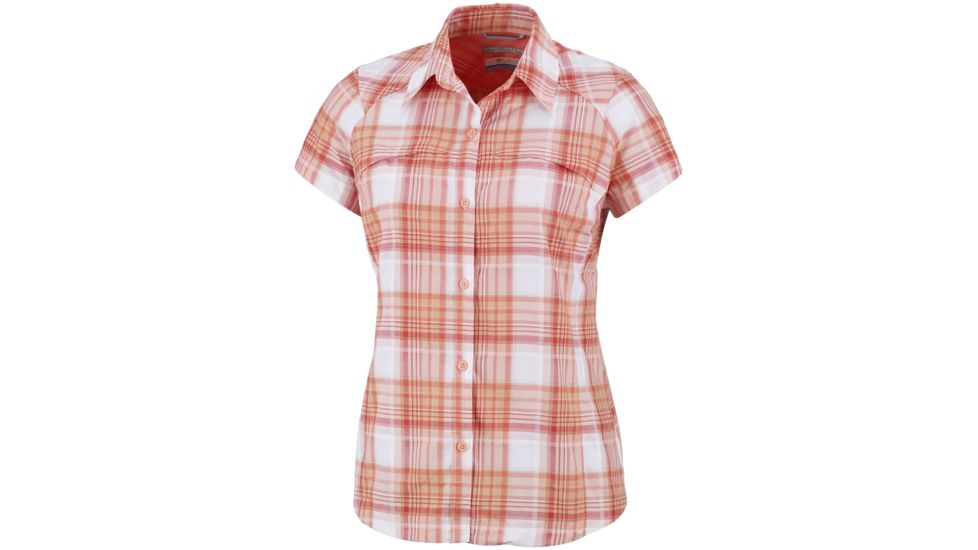 Columbia Silver Ridge Multi Plaid Short Sleeve Shirt - Women's-Light Coral Dob-X-Large