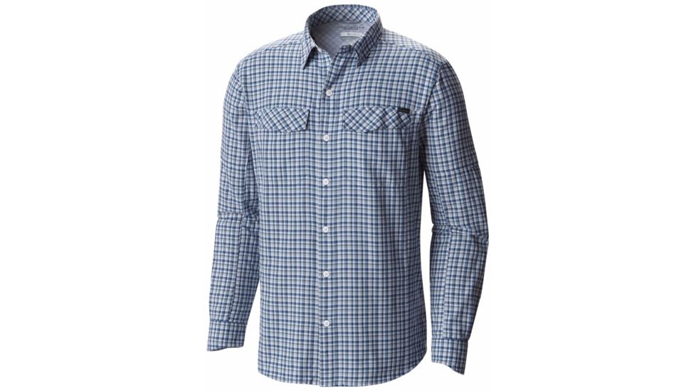 Silver Ridge Plaid Long Sleeve Shirt - Mens-Night Tide-XX-Large