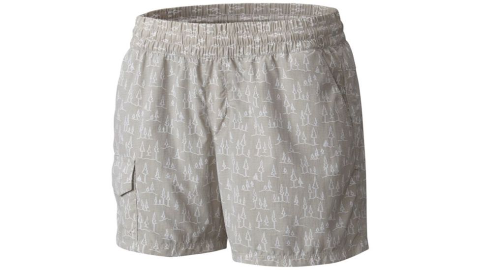 Columbia Silver Ridge Printed Pull On Short - Womens, Flint Grey Tree Print, Size L, 4in Inseam 1773521027L