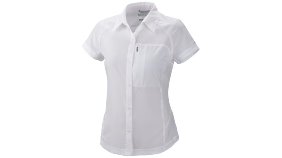 Columbia Silver Ridge Short Sleeve Shirt - Women's-White-Large