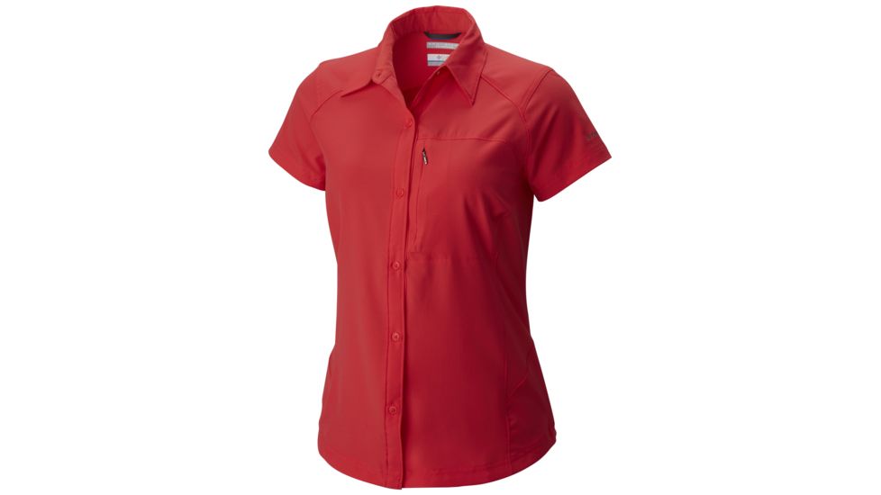 Columbia Silver Ridge Short Sleeve Shirt - Womens, Red Camellia, XS, 1443251653XS