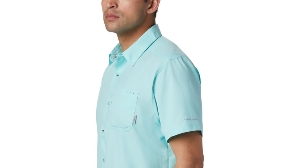 Columbia Slack Tide Camp Shirt, Gulf Stream, S - Mens, 1577051499-S