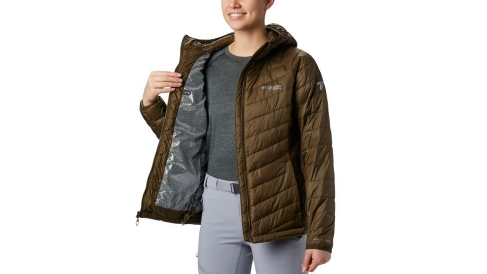 Columbia Snow Country Hooded Jacket - Womens, Olive Green, Medium, 1823071319-M