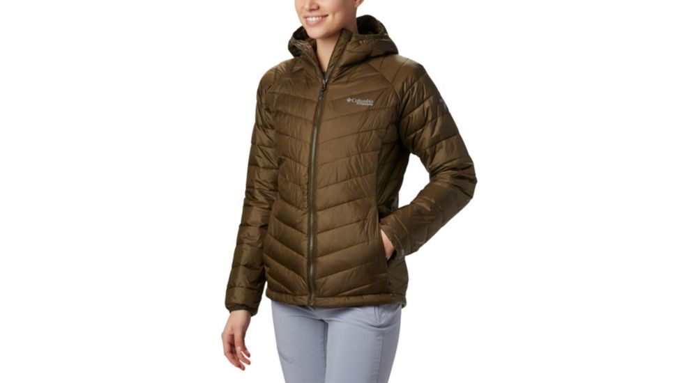 Columbia Snow Country Hooded Jacket - Womens, Olive Green, Medium, 1823071319-M