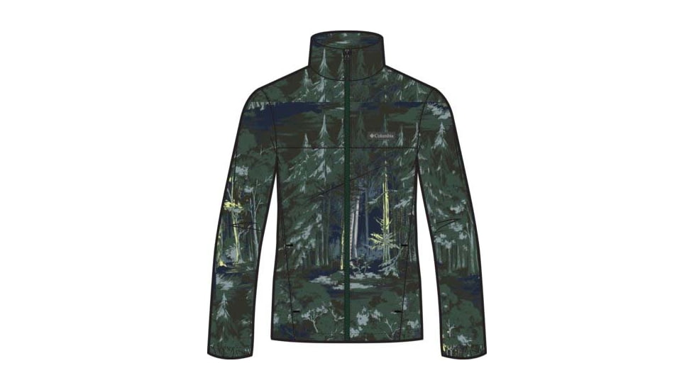 Columbia Steens Mountain Printed Jacket - Men's, Rain Forest Deschutestrees, 2XL, 1478231-375-XXL
