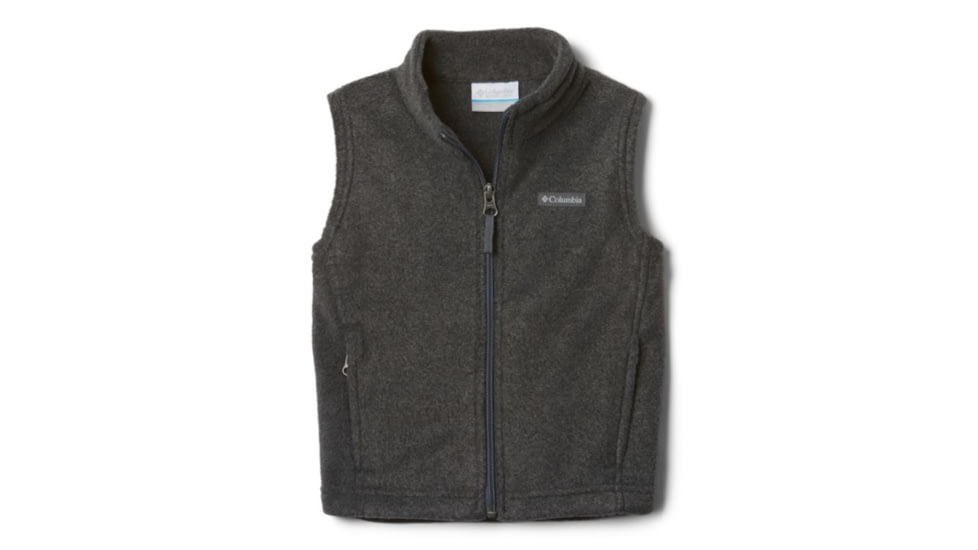 Columbia Steens Mt Fleece Vest, Charcoal Heather, 4T - Boys, 1620803030-4T