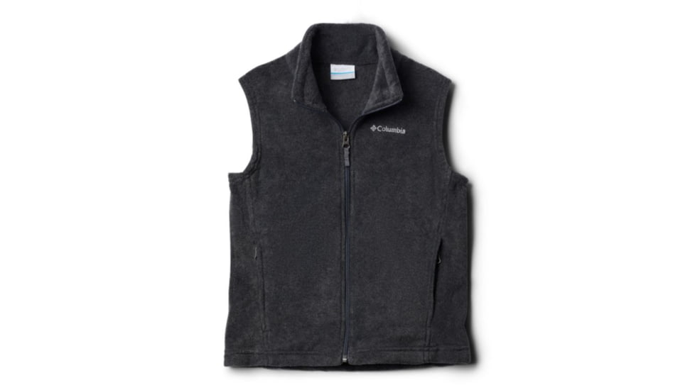 Columbia Steens Mt Fleece Vest, Charcoal Heather, 2XS - Boys, 1620801030-XXS
