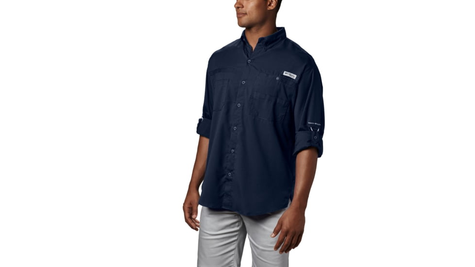Columbia Tamiami II Long Sleeve Shirt - Mens, Collegiate Navy, Extra Small, 128606-464-XS