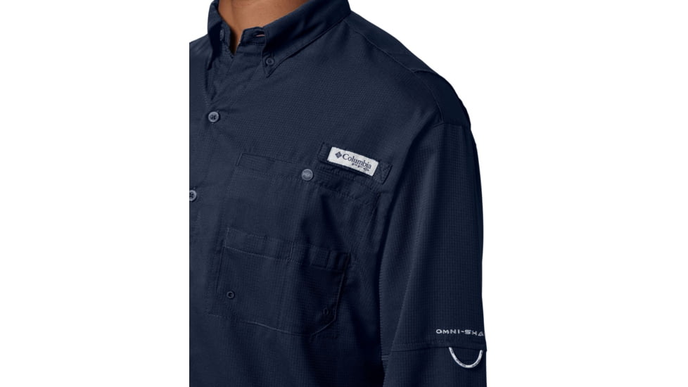 Columbia Tamiami II Long Sleeve Shirt - Mens, Collegiate Navy, Extra Small, 128606-464-XS
