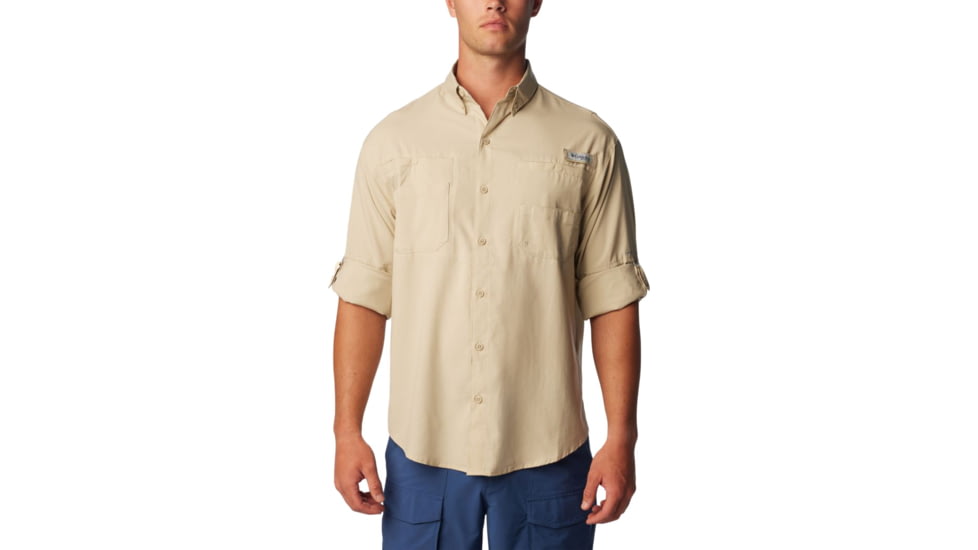 Columbia Tamiami II Long Sleeve Shirt - Mens, Fossil, Extra Small, 128606-160-XS