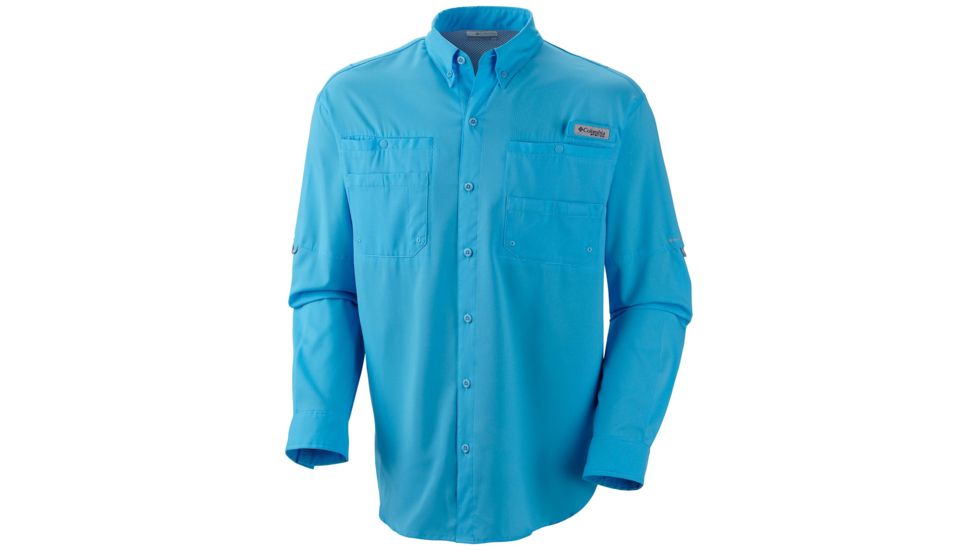 Columbia Tamiami II Long Sleeve Shirt - Men's, Riptide, Large, Tall, 128606-463-LT